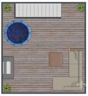 Grundriss Dachterrasse